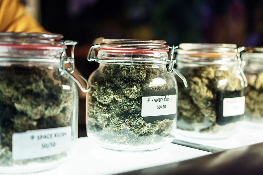 Marijuana Insurance - Cannabis Flowers in Medicinal Jars